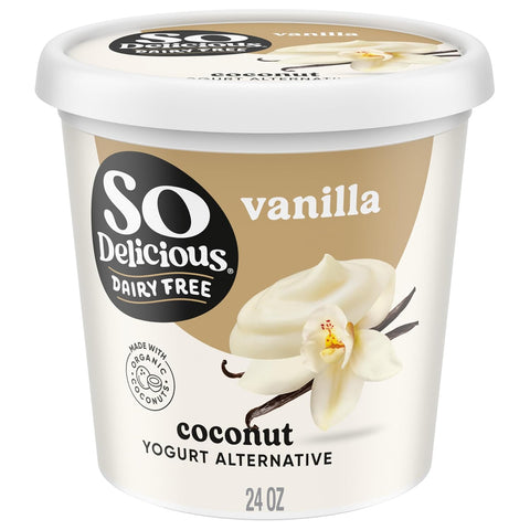 So Delicious Cultured Coconutmilk Dairy-Free Yogurt, Strawberry-Banana, 5.3 Ounce Plant-Based Vegan Dairy-Free Yogurt Alternative, Great in Smoothies Protein Shakes or Cereal