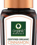 Organic Harvest - Cinnamon Essential Oil USDA, OneCert, Certified Organic, 100% Pure, Undiluted, Therapeutic Grade, Excellent for Aromatherapy, 1/3 fl. Oz / 10 ml