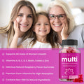 Multivitamin For Women 14+ Womens Multivitamin Gummies, 120 Count Vitamins A, B, C, D, E, Biotin, Folic Acid Womens Gummy Multivitamins Chewable Daily Multi Gummy Vitamins For Women