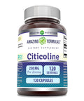 Amazing Formulas Citicoline 250Mg 120 Capsules Supplement | Non-Gmo | Gluten Free | Made In Usa