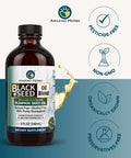 Amazing Herbs Black Seed And Pumpkin Seed Cold-Pressed Oil Blend - Gluten-Free, No Preservatives, High In Omega 3, 6, & 9, Improves Immune Respones & Promotes Digestive Health - 8 Fl Oz