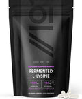 Fermented L-Lysine 1500mg with BioPerineAÃƒâ€šÃ‚Â® - Made with Vitamin C - High Strength - Raw, Halal, 120 Vegan Capsules