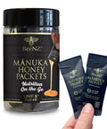 BeeNZ Raw Manuka Honey Packets, Certified UMF 5+ (MGO 83+), New Zealand Honey Packets, Pure, Natural Superfood for On-the-Go Wellness Support, No Sugar Added, Traceable from Hive to Sachet, 12 Pack