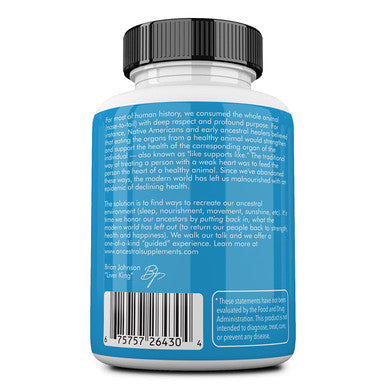 Ancestral Supplements Grass Fed Thymus Extract (Glandular) Supports Immune, Histamine, Allergy Health (180 Capsules)