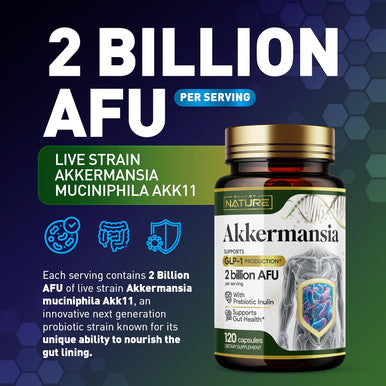 Built by Nature Akkermansia Muciniphila Probiotic Supplement 2 Billion AFU Supports GLP 1 Immune and Digestive Gut Health 120 Delayed Release Capsules