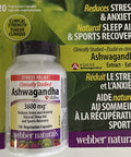 Webber Naturals Ashwagandha 3600 mg 120 Vegetarian Capsules