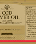 Solgar Cod Liver Oil 250 Softgels - Supports Healthy Immune System Healthy Eyes & Vision & Bone Health - Vitamin A & D Supplement - Gluten Free Dairy Free - 250 Servings