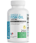 Bronson Omega-3 Fish Oil 1000 MG, Joint & Brain Health - Heavy Metal Tested Non GMO, 250 Softgels