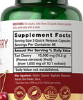 Carlyle Tart Cherry Capsules | 10,500Mg | 200 Pills | Max Potency | Non-Gmo, Gluten Free | Tart Cherry Juice Extract