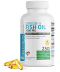Bronson Omega-3 Fish Oil 1000 MG, Joint & Brain Health - Heavy Metal Tested Non GMO, 250 Softgels