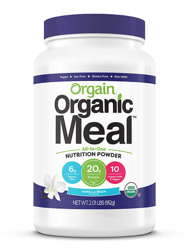 Orgain Organic Plant Based Meal Replacement Powder Vanilla Bean Organic Plant Based Protein Superfoods Powder Vanilla Bean Vegan Non Dairy Lactose No Sugar Added Gluten