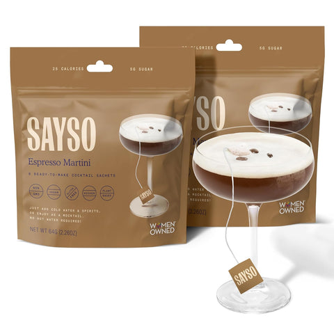 SAYSO Variety Pack | Skinny Mix: Spicy Margarita, Cardamom Paloma, Hibiscus Cosmopolitan & Honey Rosemary Moscow Mule - Craft Cocktail & Mocktail Mixers (Low-Calorie & Low Sugar), 8-Pack Assorted