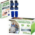 Simply Seniors Finger Splints For Trigger Finger & Commode Liners With Absorbent Pads - Finger Brace For Arthritis Injury Sprain & Pain For Index Middle & Ring Finger - 100 Strong Portable Toilet Bag Odor Control