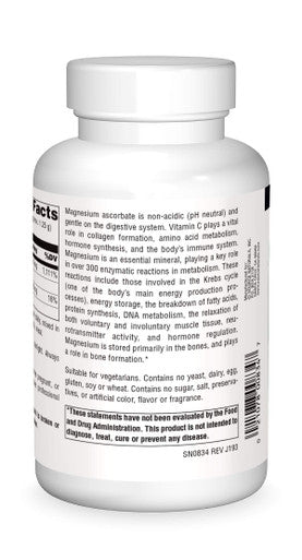 Source s Magnesium Ascorbate Crystals - Non-ic Vitamin C - 8 Ounce Powder