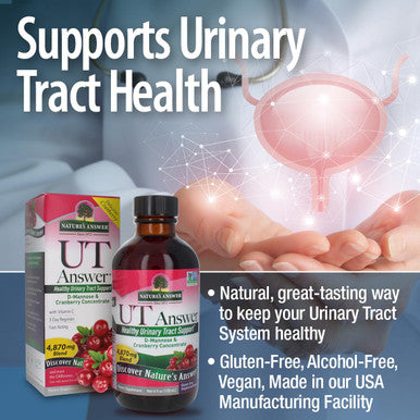 Nature'S Answer UT Answer | Urinary Tract System Support | Cranberry Flavor Dietary Supplement | Alcohol- Gluten- Not Tested on Animals & Vegan 4oz