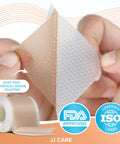 Jj Care Soft Silicone Tape, 1.6 X 120 Flexible Silicone Scar Tape, Medical Grade Silicone Strips For Scars, Washable & Reusable Scar Tape For Surgical Scars, Latex-Scar Tape