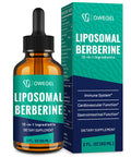 owegel Berberine HCL Supplement with Ceylon Cinnamon - Highly Absorbable Liposomal Berberine Liquid Drops 3000mg- 12 in 1 Natural Ingredients - AMPK Activator - 2 Fl Oz