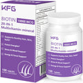 KFG Biotin 10000mcg Women's Multivitamin Mineral with Keratin Collagen Calcium Niacinamide & Vitamins A, B, D, C, E, for Women Hair Skin Nail & Bone Health 100 Tablets.
