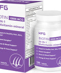 KFG Biotin 10000mcg Women's Multivitamin Mineral with Keratin Collagen Calcium Niacinamide & Vitamins A, B, D, C, E, for Women Hair Skin Nail & Bone Health 100 Tablets.