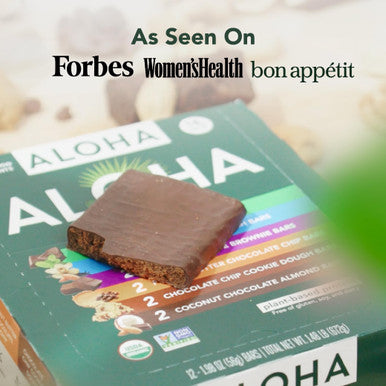 ALOHA Organic Plant Based Protein Bars - 6 Flavor Variety Pack - 12 Count 1.9oz Bars - Vegan Snacks Low Sugar Gluten-Free Low Carb Paleo Non-GMO Stevia-Free No Sugar Alcohol Sweeteners