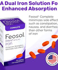 Feosol Bifera HIP and PIC Iron Supplement Complete 30 Caplets Pack of 3