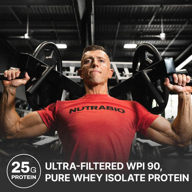Nutrabio Whey Protein Isolate Supplement 25g of Protein Per Scoop with Complete Amino Acid Profile - Soy and Gluten Protein Powder - Zero Fillers and Non-GMO - Alpine Vanilla - 2 Lbs