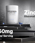 Codeage Liposomal Zinc Supplement 3 Month Supply One Per Day - 50 Mg Zinc Gluconate Vitamin Pills - Essential Mineral Supplements Zinc Plus Liposomal Delivery Matrix - Vegan Non-Gmo - 100 Capsules