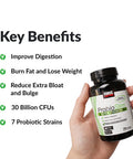 ProbioSlim Extra Strength Probiotic Supplement for Women and Men with 30 Billion CFUs for Weight Loss, Digestive Health Support, Bloating and Gas Relief, Force Factor, 120 Capsules