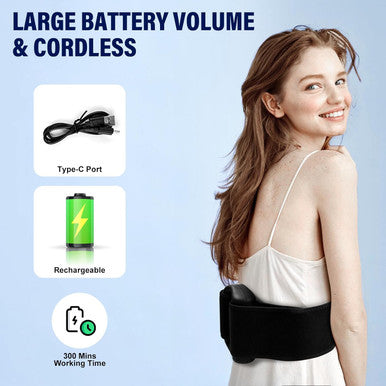 Portable Massager For Man & Women,Wearable Electric Massager On Whole Body Part,Waist/Stomach/Thigh/Calf/Back,8 Massage Modes Ring For Muscle Relax, Stress Relief