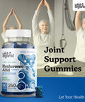 Wild & Organic Hyaluronic Gummies w/Vitamin C - Support Skin Hydration for Glow Reduce Wrinkle & Pigmentation - Pure HA Supplement w/Hair, Nails, Bone & Joint Health Formula - 60 Chews