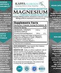 (120 Capsules) 2,253mg Providing 420mg Elemental Magnesium L-Threonate Bisglycinate Chelate Malate, for Brain Sleep Cramps Headaches Energy Heart from Kappa Nutrition.