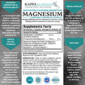 (120 Capsules) 2,253mg Providing 420mg Elemental Magnesium L-Threonate Bisglycinate Chelate Malate, for Brain Sleep Cramps Headaches Energy Heart from Kappa Nutrition.