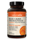 Naturewise Max Probiotics For Men & Women | Delayed Released Capsule 30 Billion Cfu With 12 Highly Effective Strains, Shelf Stabl