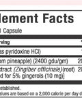 Maxi Health Gingermax - Ginger - Bromelain & Vitamin B6 - Digestion Health - 60 Capsules - Kosher