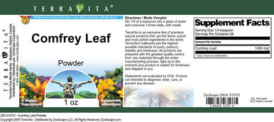 Terravita Comfrey Leaf Powder (1 Oz, Zin: 513751)
