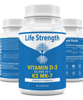 Life Strength Lifestrength Vitamin K2 (Mk7) + D3 25,000Iu Supplement - Extra Strength, Non Gmo, Easy To Swallow, No Fillers - Supports Immune & Bone Health