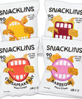 SNACKLINS Plant Based Crisps SEA SALT & VINEGAR - Gluten Free, Grain Free, 100% Kosher, Vegan Healthy Snacks, Crunchy Puffed Snack, Only 100 Calories Per Bag - .9oz (Case of 12)