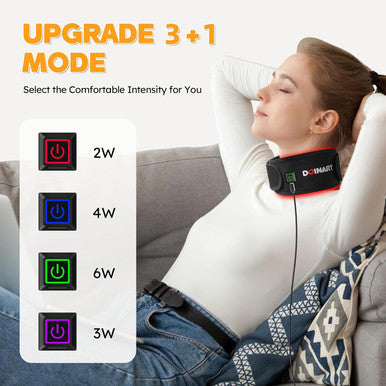 Doinart Red Light Therapy Belt For Neck Portable Near Infrared Light Therapy For Face And Neck Chin Firming - Red Light Therapy Device Wearable Belt Neck Wrist Wrap Hand Unisex
