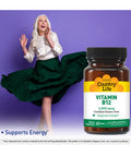 Country Life Vitamin B12 Supports Energy & Red Blood Cell Production 1000Mcg 60 Tablets Certified Gluten Free Certified Vegan Certified Halal