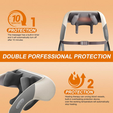 Neck Massager, Shiatsu Neck Shoulder Massager For Pain Relief Deep Tissue, 5D Cordless Kneading Massage For Neck Traps Shoulder Back, Electric Shiatsu Massager With Heat, Gifts For Women Men Mom Dad