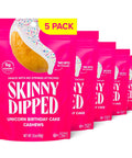 SkinnyDipped Salted Caramel Cashews, Healthy Snack, Plant Protein, Gluten Free, 3.5oz Resealable Bags, Pack of 5