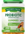 Probiotic Gummies | 50 Count | Vegan, Non-GMO & Gluten Digestive Health Supplement | by Natures Truth