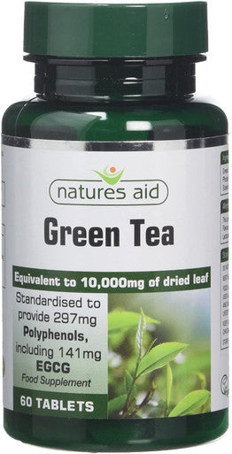 natures aid 10000 mg Green Tea Tablets Pack of 60 Tablets