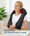 Magicmakers Neck Massager For Pain Relief Deep Tissue With Heat - Shiatsu Back And Shoulder Massage Mothers Day s For Mom Wife Women Her Dad Men Him Christmas Fathers Day Plug-In Use For Home Office Car
