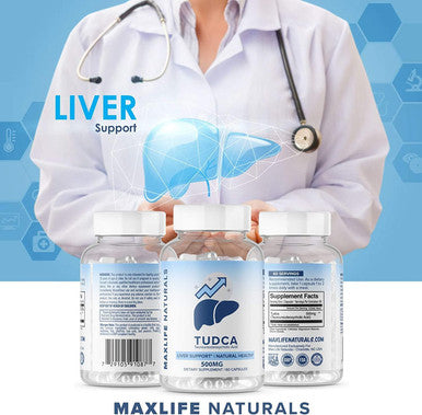 Maxlife Naturals Tudca Liver Support Supplement - Tudca 500mg 60 SERVINGS - Liver Cleanse - Liver Rescue Aid Bile Salts - Tudca Bile Salt - Assist Liver Detox Cleanse Tudca Supplement (Tauroursodeoxycholic Acid)