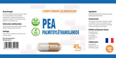 Hepatica Palmitoylethanolamide Pea 400Mg 90 Vegan Capsules, Certificate Of Analysis By Agrolab Germany, High Strength Supplement, Gluten And Gmo ,90 Count (Pack Of 1)