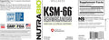 Nutrabio Ashwagandha KSM-66 Herbal Supplement for Better Overall Body Health 600mg - 90 Vegetable Capsules