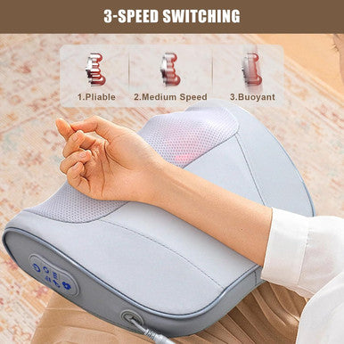Back Massager Pillow With Heat And Deep Tissue Kneading For Body Pain Relief, Which Can Relax Waist, Shoulder And Foot, Easily Relieve Pressure At Home