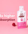 HairZookiÃƒâ€šÃ‚Â® High Strength Biotin Zinc & Selenium Wrapped in Lipids for Maximum Absorption | Alcohol Free Vegan Soy Free Natural Ingredients | Support Hair Skin & Nail (Raspberry 14 Servings)