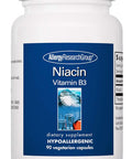 Allergy Researcg Group Niacin Supplement - Vitamin B3 For Men & Women, Niacin With Flush, Nicotinic Acid, Nad, 250Mg Vegetarian Capsules - 90 Count